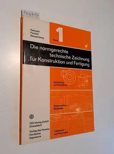 Reimpell, Jörnsen, Eberhard Pautsch und Reinhard Stangenberg: Die normgerechte technische Zeichnung für Konstruktion und Fertigung 
 Band 1 : Darstellungen und ihre Bemaßung : Konstruktions-Richtlinien : Toleranzen und Passungen. 