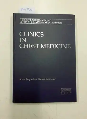 Arroliga, Alejandro C., Richard A. Matthay and Herbert P. Weidemann: Acute Respiratory Distress Syndrome [Clinics in Chest Medicine, Volume 27, No. 4] September 2000. 