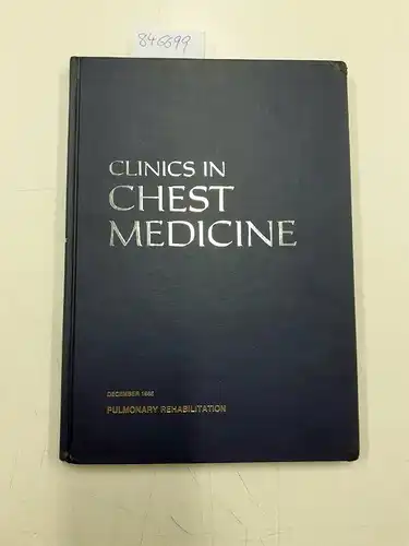Make, Barry J: Clinics in chest medicine, Pulmonary Rehabilitation, Volume 7,  Number 4, December  1986. 