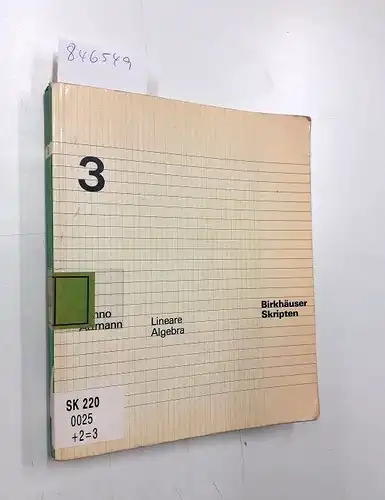 Artmann, Benno: Lineare Algebra Birkhäuser Skripten Vol. 3 (BS - Birkhäuser Skripten). 