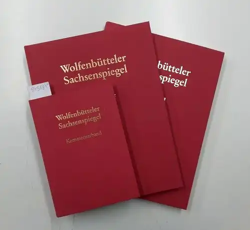 Schmidt-Wiegand, Ruth und Eike von Repgow: Sachsenspiegel: Die Wolfenbütteler Bilderhandschrift Cod. Guelf 3. 1. Aug 2Â°
 1x Faksimilie-Band, 1x Text-Band, 1x Kommentar zur Faksimile-Ausgabe. 