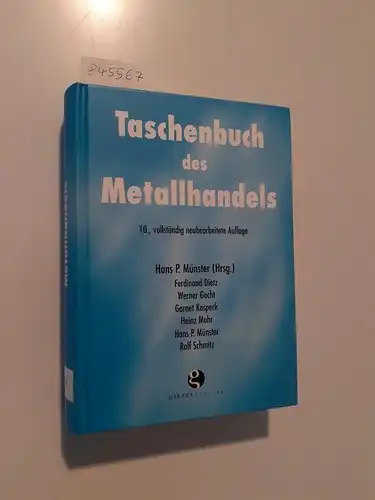 Münster (Hrsg.), Hans P. und Ferdinand Dietz: Taschenbuch des Metallhandels. 