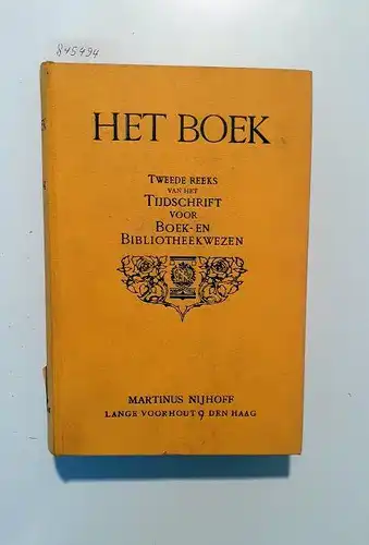 Diverse: Het Boek 19e Jaargang 1930
 Tweede Reeks van het Tijdschrift voor Boek- en Bibliotheekwezen. 