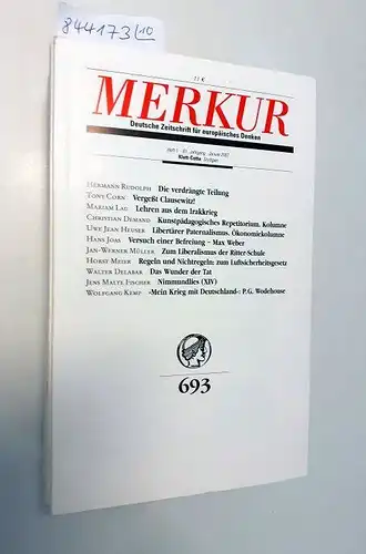 Bohrer, Karl Heinz und Kurt Scheel (Hrsg.): (2007) Merkur : Deutsche Zeitschrift für europäisches Denken. 