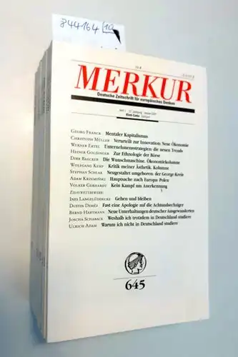 Bohrer, Karl Heinz und Kurt Scheel (Hrsg.): (2003) Merkur : Deutsche Zeitschrift für europäisches Denken. 