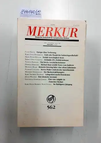 Bohrer, Karl Heinz und Kurt Scheel (Hrsg.): (1996) Merkur : Deutsche Zeitschrift für europäisches Denken. 