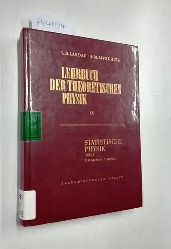 Landau, L. D. und E. M. Lifschitz: Lehrbuch der Theoretischen Physik
 Band IX : Statistische Physik Teil 2 : Theorie des kondensierten Zustandes. 