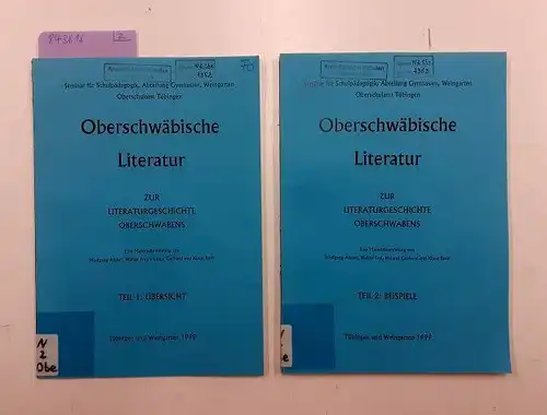 Aleker, Wolfgang, Walter Frei Helmut Gerhard u. a: Oberschwäbische Literatur zur Literaturgeschichte Oberschwabens. (Teil 1: Übersicht + Teil 2: Beispiele). 