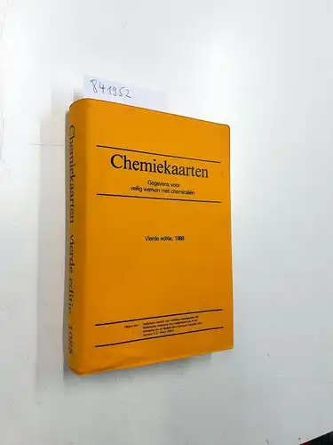 Mutgeert, B.J., J. Helgers C.M. Heslenfeld u. a: Chemiekaarten
 Gegevens voor veilig werken met chemicalien. 
