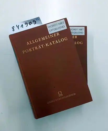 Diepenbroick-Grüter, Hans Dietrich von: Allgemeiner Porträt-Katalog und Nachträge I - V. 2 Bände. 