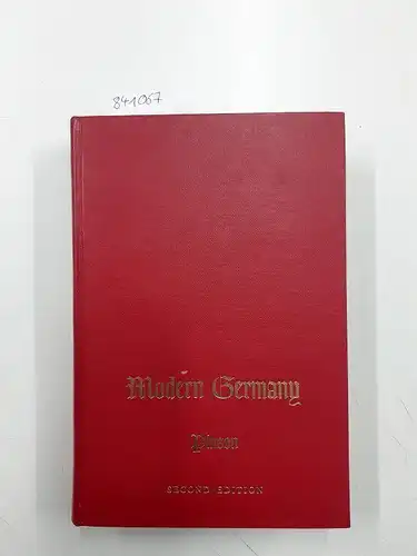 Pinson, Koppel S. and Klaus Epstein: Modern Germany. Its history and civilization. Chapter XXIII by Klaus Epstein. 2nd edition. 