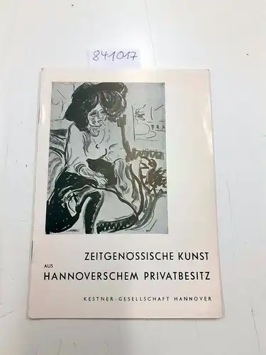 Hentzen, Alfred: Zeitgenössische Kunst aus Hannoverschem Privatbesitz; Aus dem Nachlaß Elfriede Schulze-Battmann
 9. Mai- bis 13. Juni 1954 Ausstellungskatalog. 