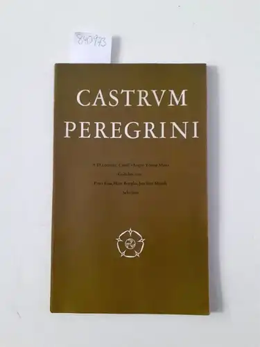 Castrum: Castrum Peregrini. Heft 070
 A.D. Leeman: Catull 'Angry Young Man' H. Boeglin - J. Mundt:_Nietzsche. Zwei Gedichte P. Gan: Gedichte. 