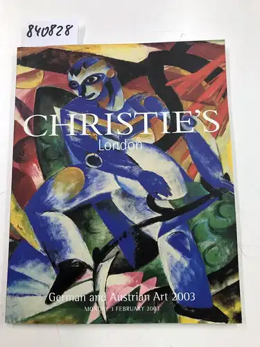 Christie's London: German and Austrian Art 2003. 3 February 2003. 