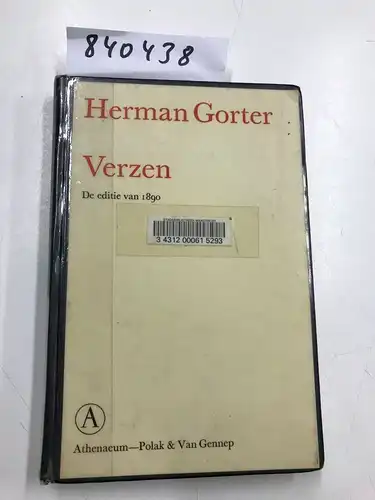 Gorter, Herman: Verzen - De editie van 1890. 