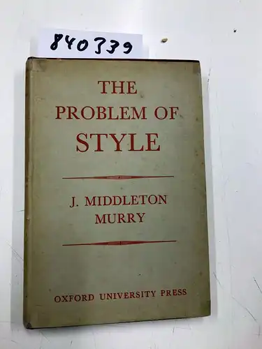 Middleton, J: The Problem of Style. 