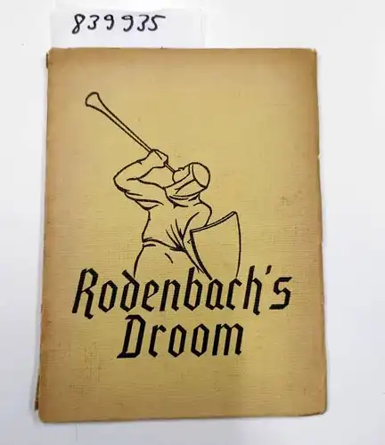 Verschaeve, Cyriel: Rodenbach´s Droom. 