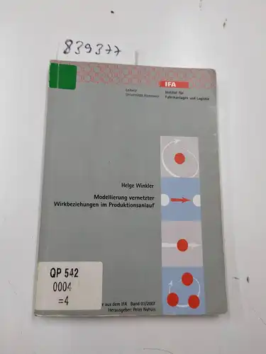 Winkler, Helge: Modellierung vernetzter Wirkbeziehungen im Produktionsanlauf
 Leibniz-Universität Hannover, Institut für Fabrikanlagen und Logistik / Universität Hannover. Institut für Fabrikanlagen und Logistik: Berichte aus dem IFA ; 2007, Bd. 03. 