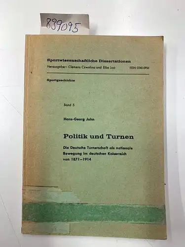 John, Hans-Georg: Politik und Turnen : d. Dt. Turnerschaft als nationale Bewegung im dt. Kaiserreich von 1871 - 1914. Dissertation. (=Sportwissenschaftliche Dissertationen Bd. 5 : Sportgeschichte). 