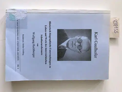 Rechberger, Wolfgang und Stefan Größing: Karl Gaulhofer - Historisch-biographische Untersuchungen zu Leben und Werk des österreichischen Schulturnreformers
 (=Schriftenreihe des Streicher-Archivs Band 4). 