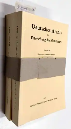 Monumenta Germaniae HistoricaJohannes Fried und Rudolf Schieffer: Deutsches Archiv für Erforschung des Mittelalters 60 (2004), 2 Hefte. 