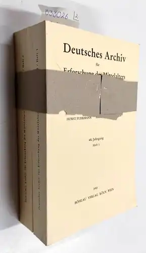 Monumenta Germaniae HistoricaHorst Fuhrmann und Hans Martin Schaller: Deutsches Archiv für Erforschung des Mittelalters 48 (1992), 2 Hefte. 