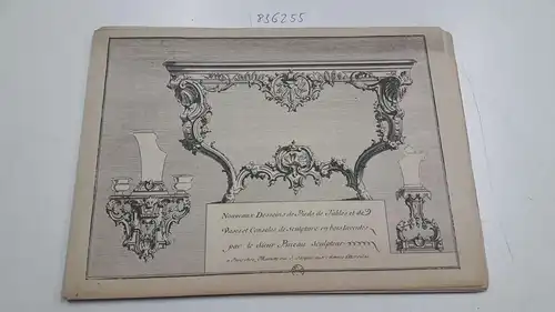 Guérinet, Armand: Nouveaux Dessins de Pieds de Tables et de Vases et Cpncoles de sculpture en bois Inventés
 Par le Sieur Pineau sculpteur. 