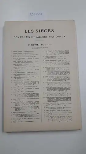 Guérinet, Armand: Les Sièges des Palais et Musées Nationaux. 1re Série - Pl. 1 à 112. 