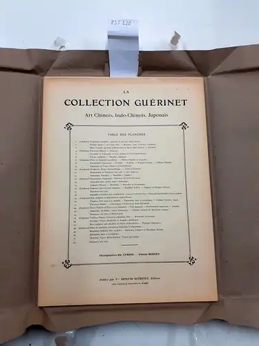 Guérinet, Armand: La collection Guérinet Art Chinois, Indo-Chinois, Japonais. 
