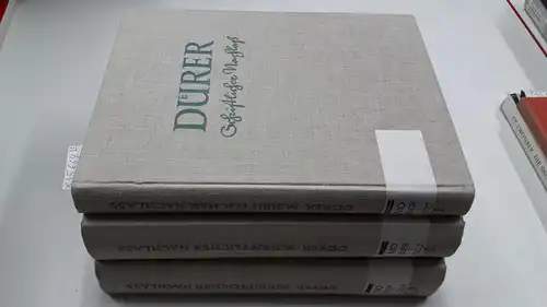 Rupprich [Hrsg.], Hans und Albrecht Dürer: Dürer. Schriftlicher Nachlass. 3 Bände. Vollständig. 