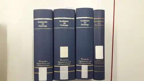 Birbaumer, Niels, Dieter Frey und Julius Kuhl (Hrsg.) u. a: Enzyklopädie der Psychologie. Themenbereich D: Wirtschafts-, Organisations- und Arbeitspsychologie Band 1 - 4. 