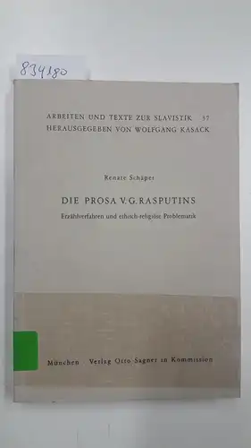 Schäper, Renate: Die Prosa V. G. Rasputins : Erzählverfahren und ethisch-religiöse Problematik. 