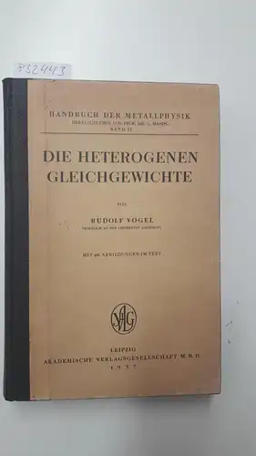 Vogel, Rudolf: Die heterogenen Gleichgewichte. 