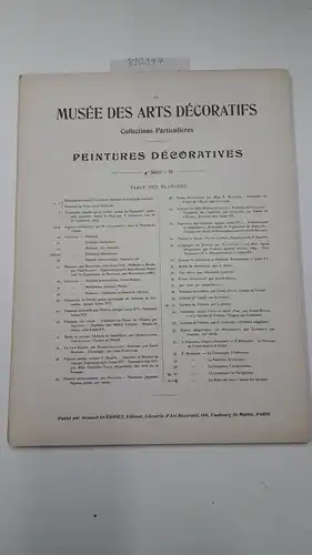 Guérinet, Armand: Le Musée des Arts Décoratifs. Collection Particulières. Peintures Décoratives. 4e Serie - D. 