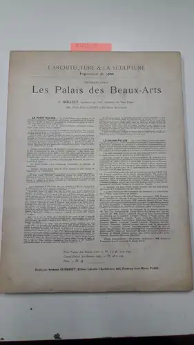 Guérinet, Armand: L'architecture & la sculpture a` l'Exposition de 1900. Premier Serie. Les Palais des Beauy-Arts. 