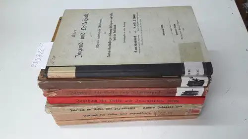von Schenckendorff, E: Konvolut: Jahrbuch für Volks- und Jugendspiele. Sieben Jahrgänge im Zeitraum 1892-1908. 