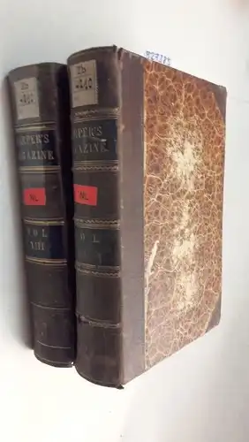 Harper & Brothers Publishers: Harpers´s Ne Monthly Magazine Volume XII (December 1855 to May 1856) & XIII (June to November 1856). 