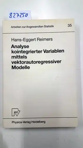 Reimers, Hans-Eggert: Analyse kointegrierter Variablen mittels vektorautoregressiver Modelle (Arbeiten zur Angewandten Statistik) (German Edition) (Arbeiten zur Angewandten Statistik (35), Band 35). 
