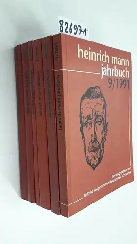 Koopmann, Helmut und Peter P Schneider: Konvolut Heinrich Mann-Jahrbücher 4/86, 5/87, 6/88, 7/89, 8/90, 9/1991. 