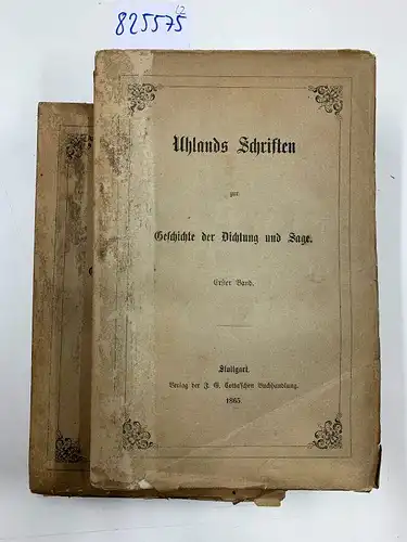 Uhland, Ludwig: Uhlands Schriften zur Geschichte der Dichtung und Sage. 