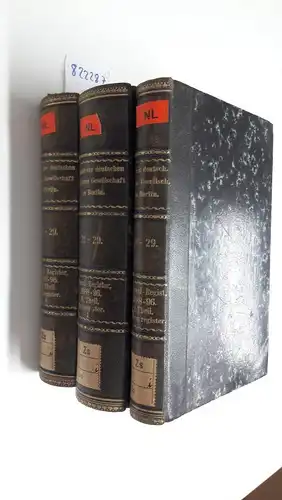 Dechend, F. v.. und A. Reissert: Berichte der Deutschen Chemischen Gesellschaft Generalregister 1888-96 I. Theil (Autorenregister) und II. Theil (Sachregister) (in drei Büchern). 