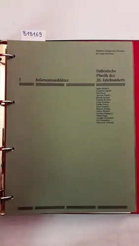 Wilhelm-Lehmbruck-Museum Duisburg (Hrsg.): Informationsblätter I-III in schönem Lederordner
 Italienische Plastik des 20. Jahrhunderts / Figurative Plastik in Deutschland nach 1945 / Meisterwerke internationaler Plastik des 20. Jahrhunderts. 