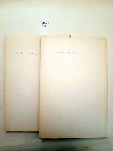 Duschek, Karl (Hrsg.): eins und... + zwei und
 Zeitschrift für Kunst und Gestaltung/Journal for Art and Creation/Revue pour Art et Création. 