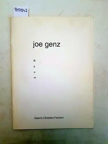 Genz, Joe: Raum. 