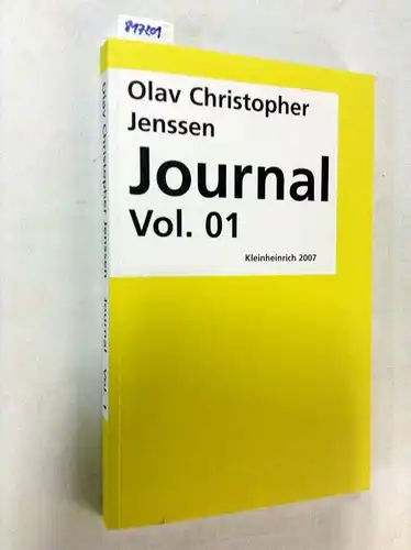 Jenssen, Olav Christopher: Journal Vol. 01. 