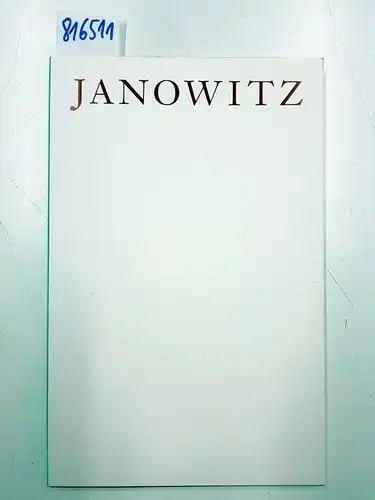 Pfäfflin, Friedrich: Janowitz, Chronik über Vrchotovy Janovice. 