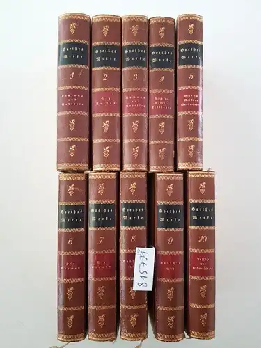 Goethe, Johann Wolfgang von: Goethe Werke, Sansouci-Ausgabe. 10 Bände. Jubiläumsausgabe. 