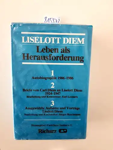 Diem, Liselott und Carl-Diem-Institut e.V. [Hrsg.]: Leben als Herausforderung [komplett in 3 Bänden in Schuber]. 