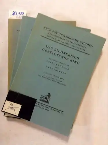 Krueger (Hrsg.), Felix und Hans Volkelt (Hrsg.): Das bildnerisch gestaltende Kind. Heft 1, 3 und 4 (= Neue psychologische Studien. Band 8, Heft 1,3 und 4). 