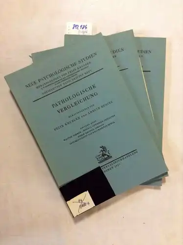 Krueger (Hrsg.), Felix und Otto Klemm (Hrsg.): Pathologische Vergleichung. Heft 1 bis 3 ( = Neue psychologische Studien, Band 13, Heft 1 bis 3). 